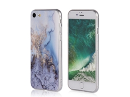 Capa de Silicone com Pintura de Mármore para iPhone EOOCOO