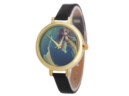 Relógio Feminino Zhoulianfa Casual de Moda com Pulseira de Couro Quartz Preto