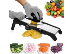 Fatiador De Alimentos, Cortador De Waffle De Aço Inoxidável Ajustável, Corte Ondulada, Batata Frita, Cebola, Vegetais Everley891