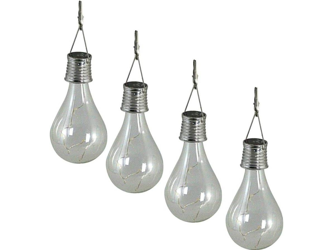 Luxform Iluminações festas jardim LED solar 4 pcs transparente 95420