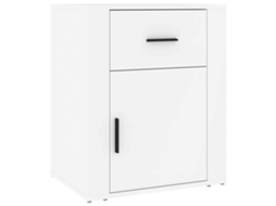 Bedside Cabinet, Bedside Cabinets Vidaxl Branco Madeira Processada (n/a)