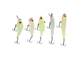 5 Iscas de Pesca Luminosas Abs com Anzóis