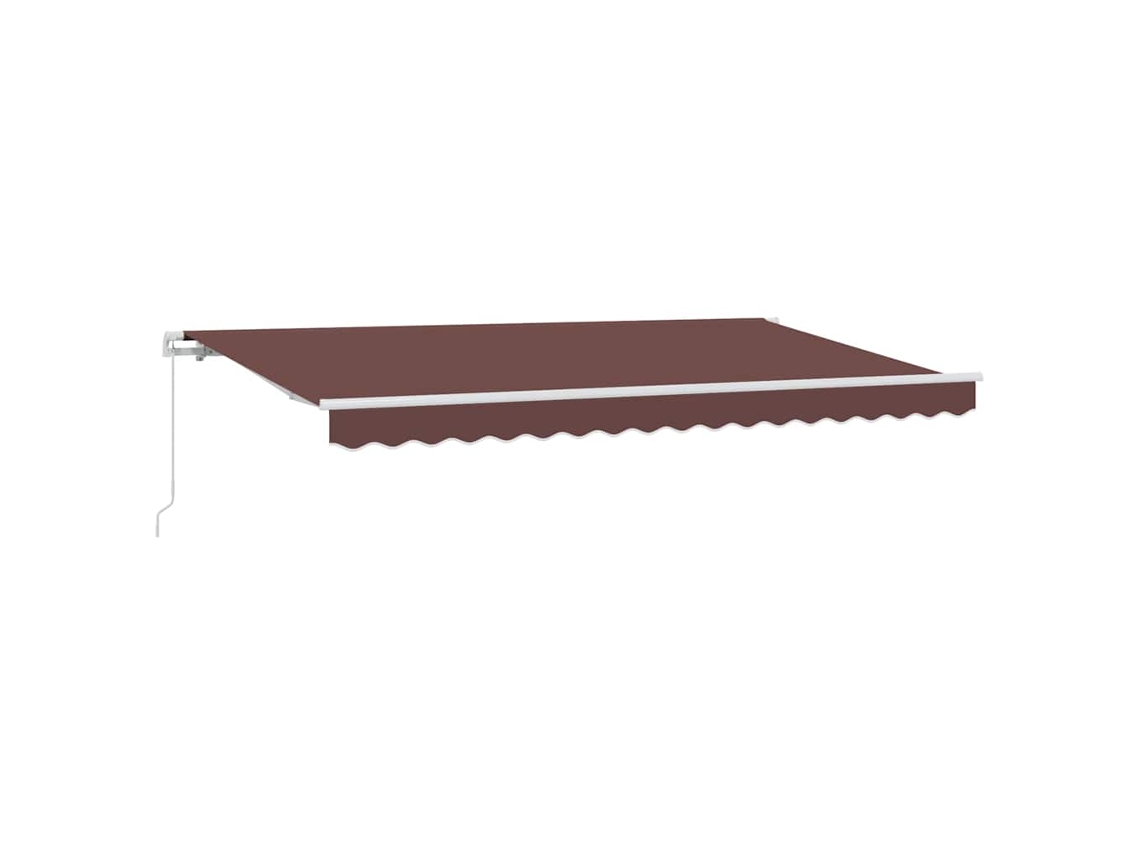 Conjunto 1 Toldo Retrátil Vidaxl Castanho Tecido (400 X 200 Cm)