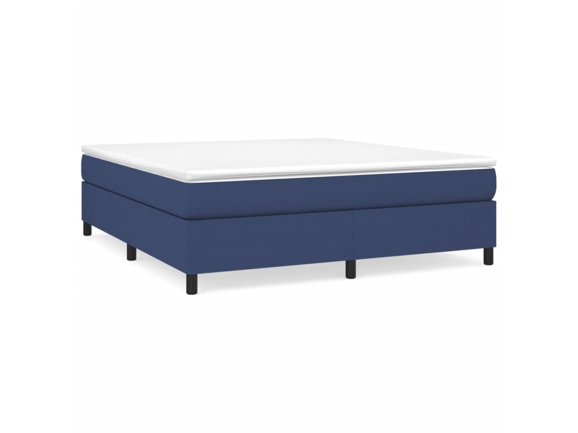 Box Spring Bed Frame, Box Spring Bed Frames Vidaxl Azul Tecido (160 X 200 Cm)