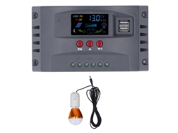 Controlador de carga solar MPPT com LCD e luz