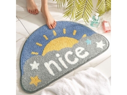 2026-tapete De Banho Antideslizante Absorvente De Pelúcia De Microfibra Ecológico 45x75cm Sol Feliz
