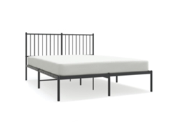 Bed Frame, Bed Frames Vidaxl Preto Aço (140 X 190 Cm)