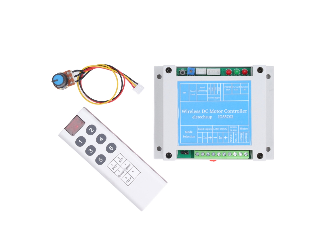 Controlador De Velocidade Para Motor Dc Com Controle Remoto Iniciar Parar Acelerar Desacelerar 8-30v