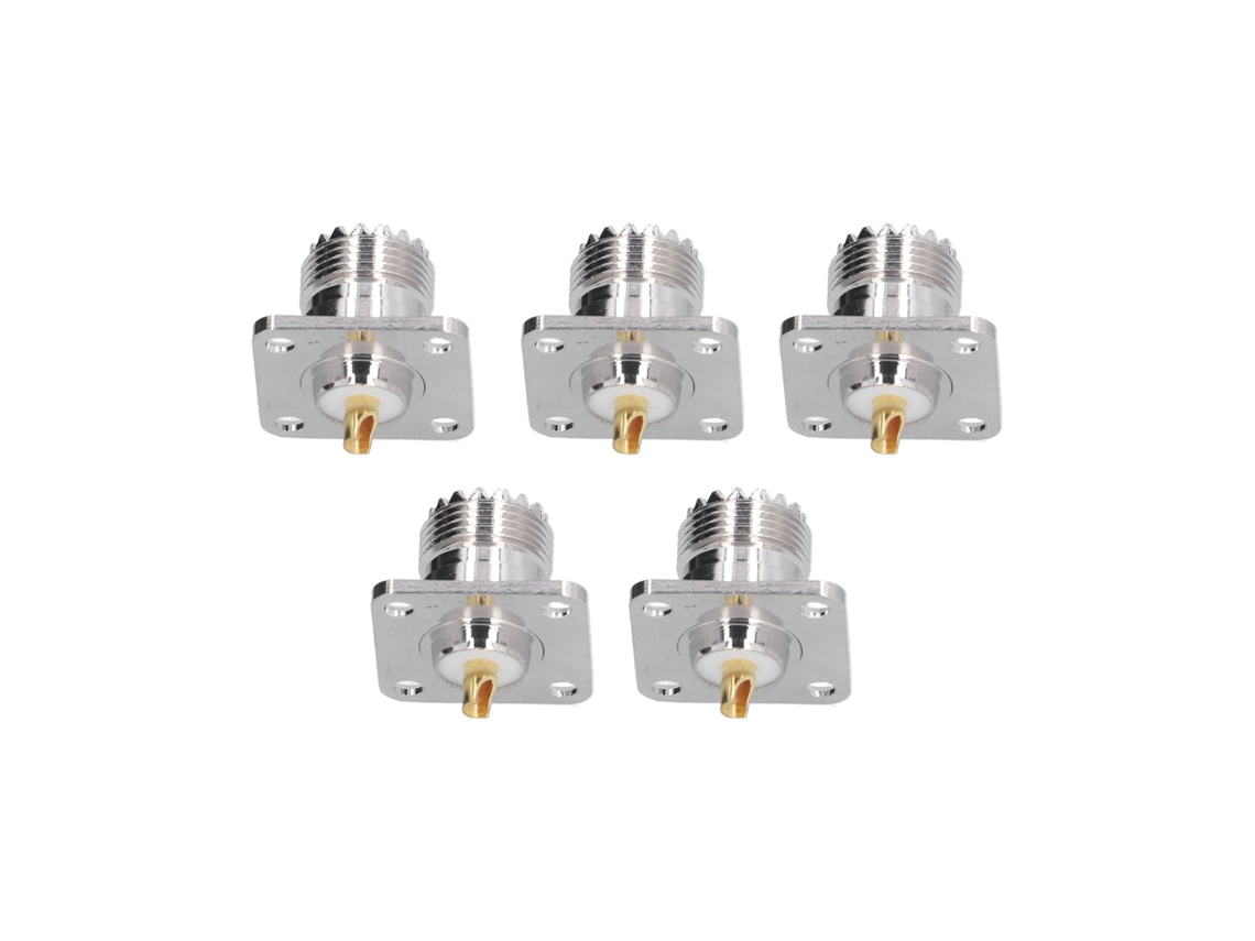 Laxiscreed Adaptador De Painel De Cúpula Soldada Com 4 Furos Em Latão Para Conector Coaxial Rf