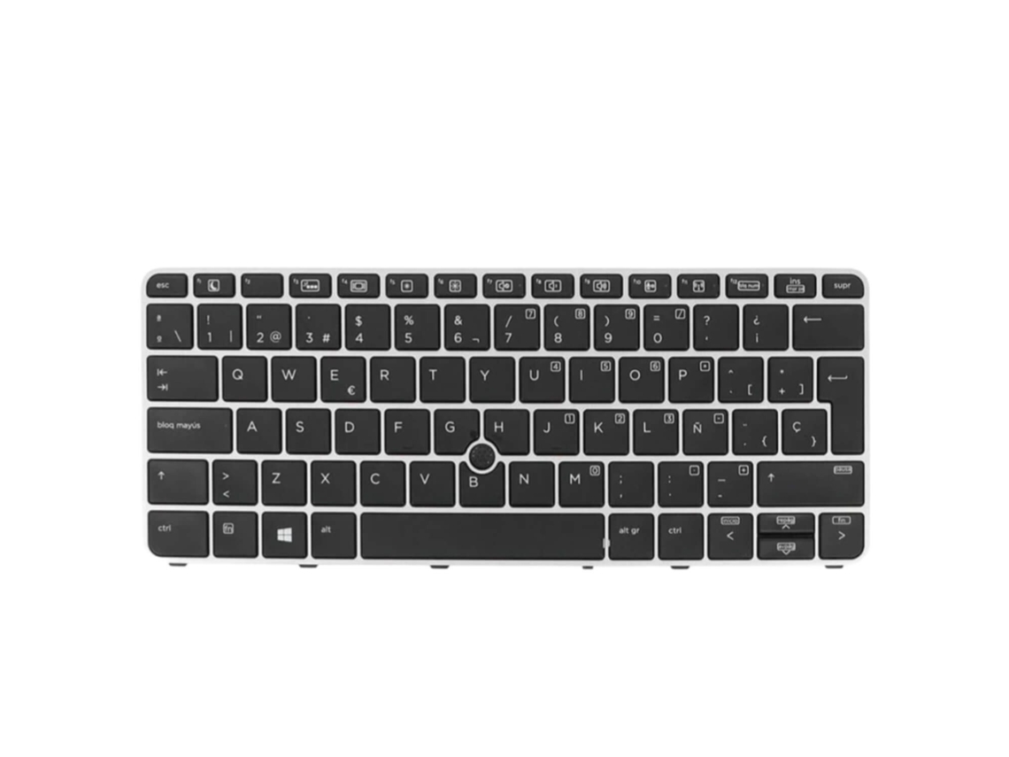 Teclado prateado compatível com o laptop HP Elitebook 820 G3