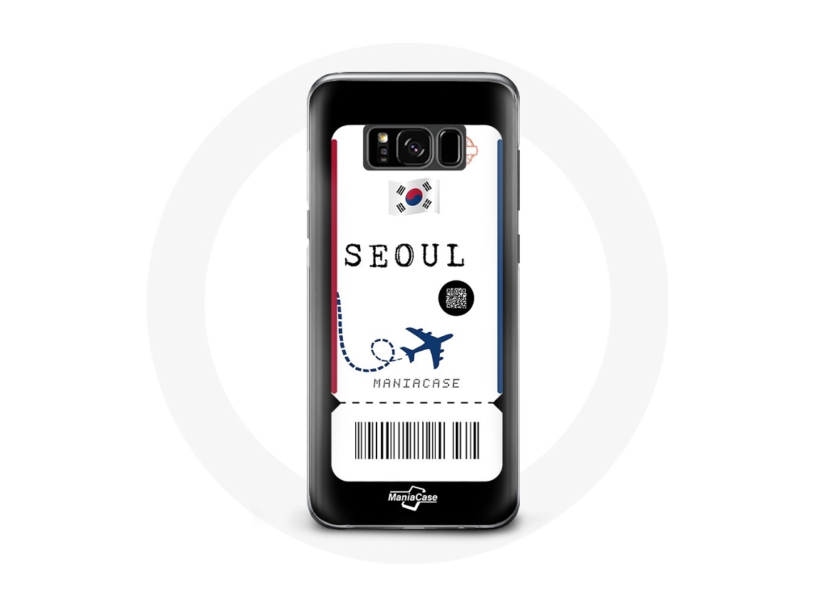 Capa para Samsung Galaxy S8 Plus bilhete de avião Seoul Coreia do Sul