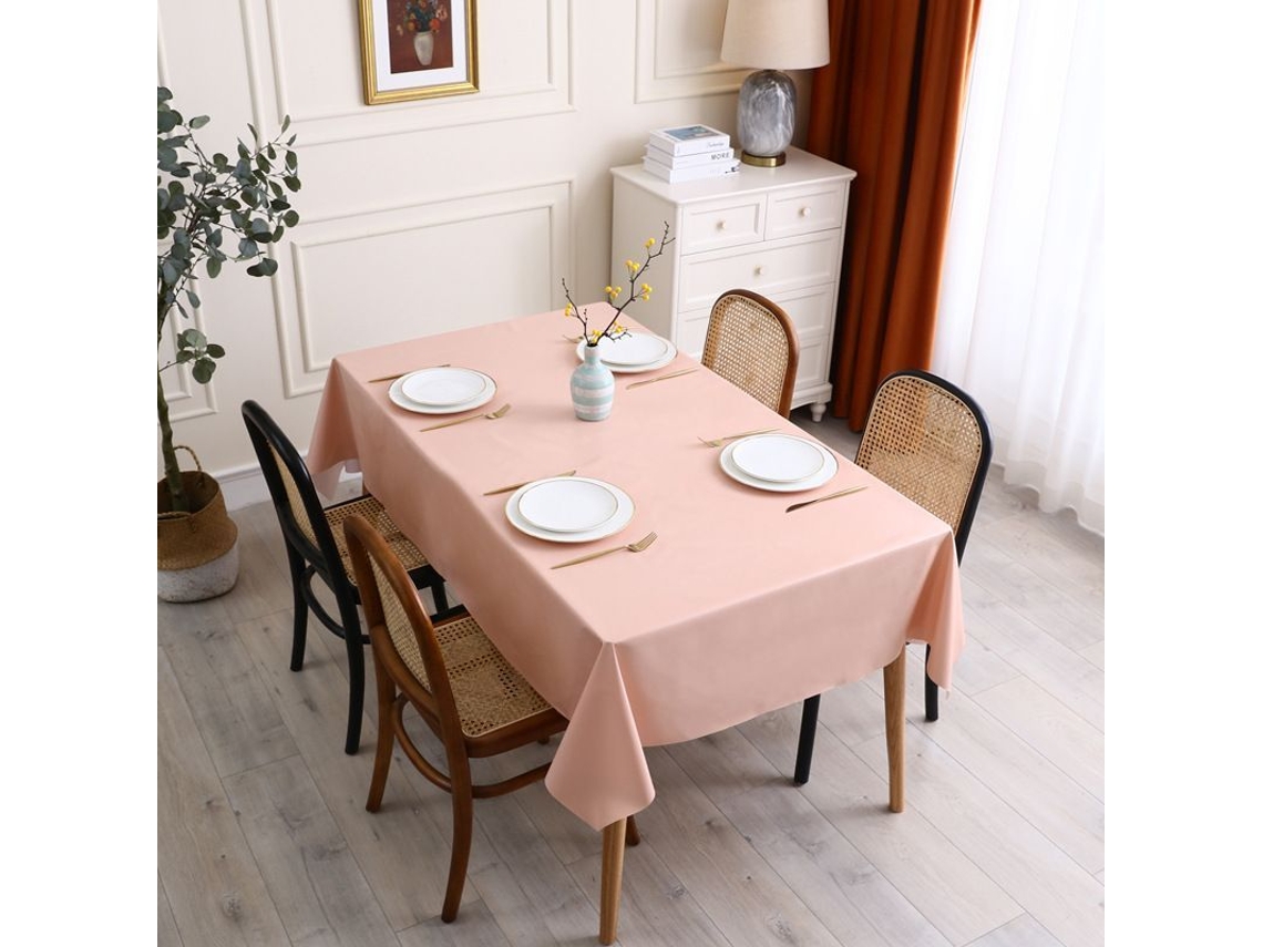 2026 mantel Retangular de Pvc Resistente À Água e Óleo, 60x104 Polegadas, para Mesa de Jantar, Festas e Camping, Cor Pó de Couro