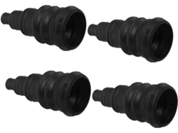 Kit Com 4 Peças De Ilhós Borracha Para Proteção Cabos Automotivos.