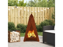 Vidaxl Fire Pit Ferro Enferrujado Aço Resistente Às Intempéries