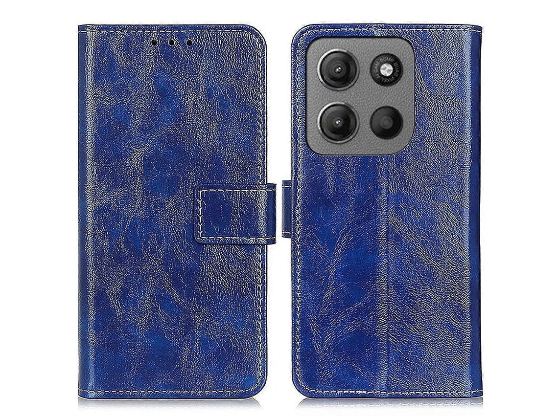 Capa De Celular Retrô Com Textura De Couro Crazy Horse