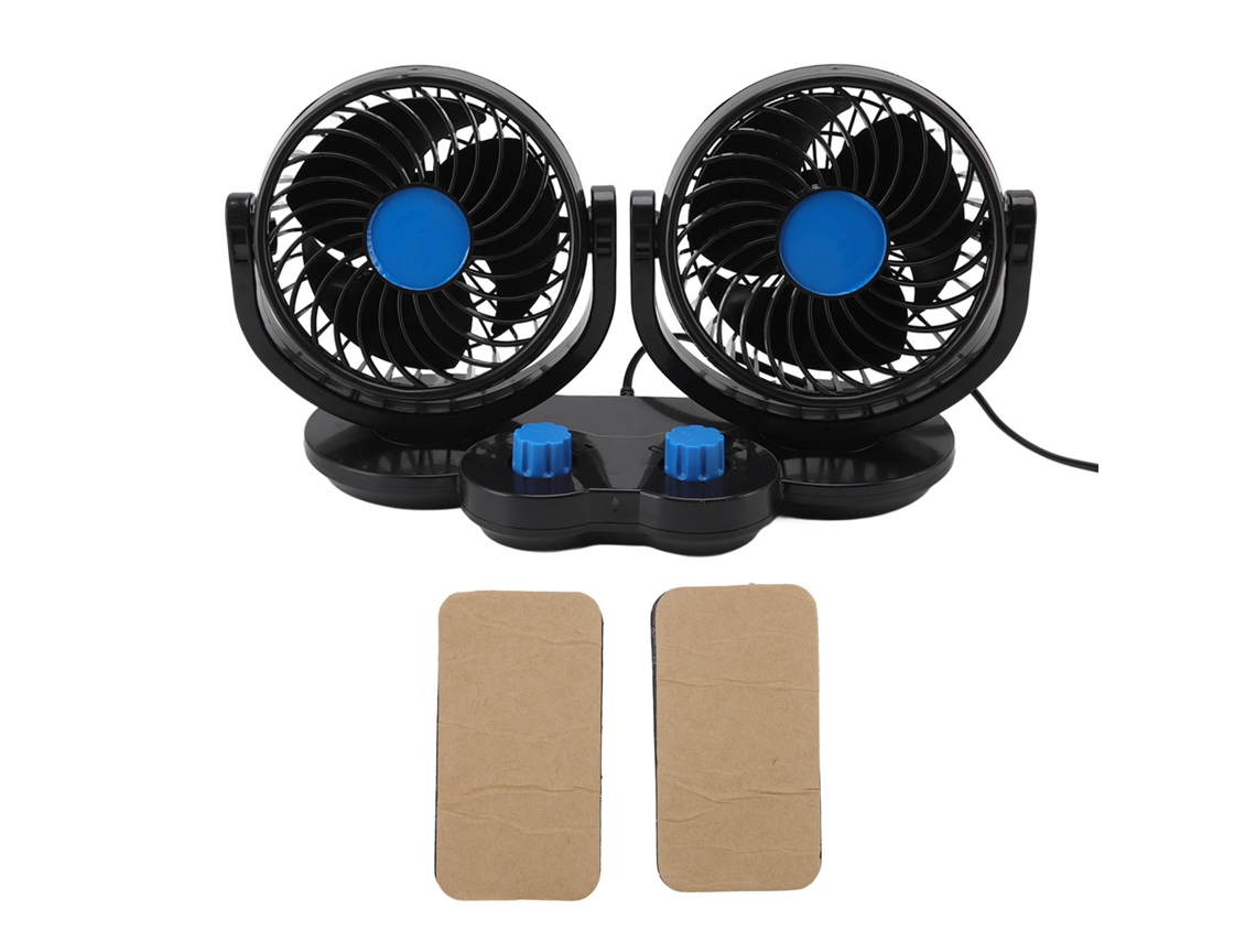 Ventilador Carro Dúplo 360 Graus 12v Arrefecedor Interno