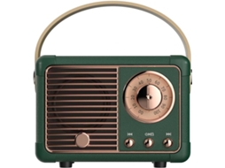 Coluna Bluetooth RCDA Retrô Vintage Sem Fio Portáteis Verde
