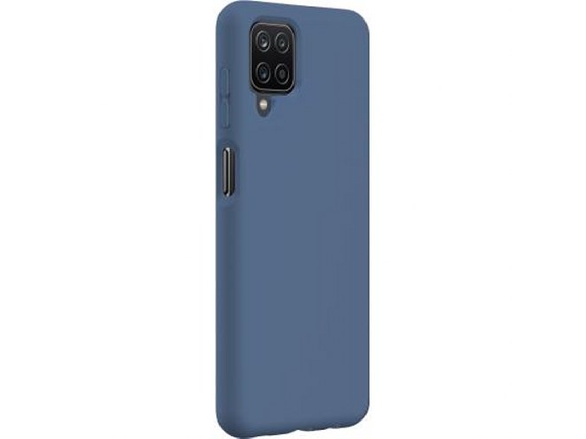 Capa para Samsung Galaxy A12 BIGBEN CONNECTED Silicone Textura Macia Rígida Azul .