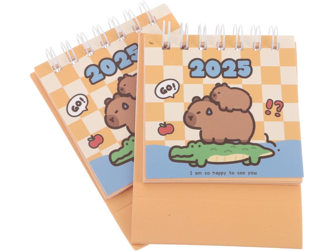 Conjunto De Calendário Mesa Com 2 Peças, Pequeno Planejador Motivos