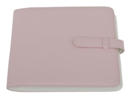 Álbum de Fotos Lurelia, 256 Bolsas, 3 Polegadas, Acabamento Em Couro, Camada Em Pu, Cor Rosa