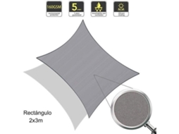 Vela de sombra XX Sunnylaxx - Vela solar retangular 2 x 3 metros - Impermeável e resistente para terraço de jardim - Afundada S/MARCA