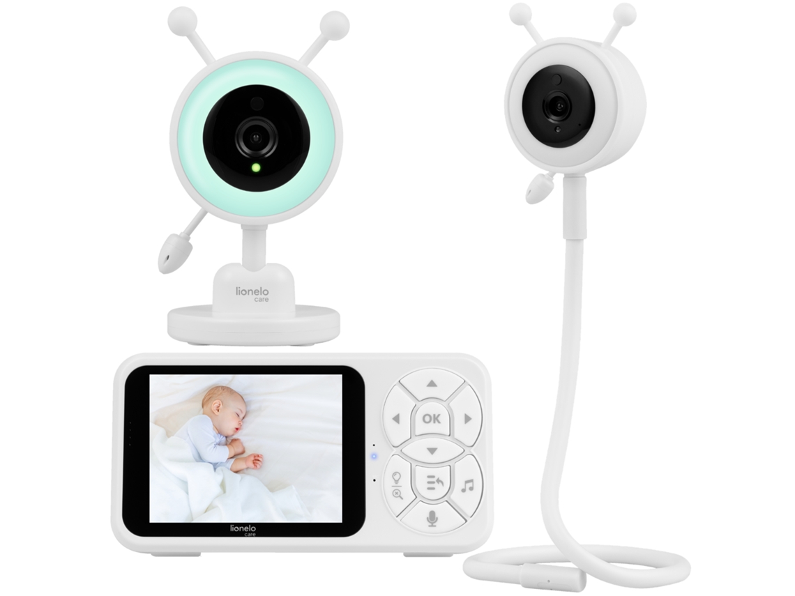Monitor de Bebé LIONELO Babyline 3.4 Câmara Ecrã 3,5” Vox Alcance 300m Visão Noturna Zoom 4x Luz Rgb