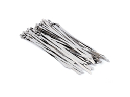 50 Peças De Cintas De Aço Inoxidável 304 Auto-bloqueantes 8" (4.6200mm) Anti-corrosivas Para Envoltório De Escape