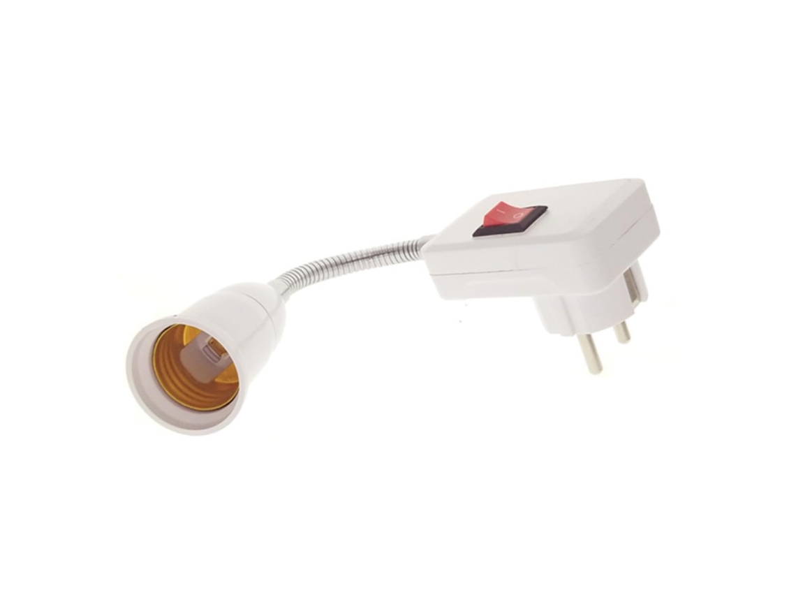 Soquete Portátil E27 Com Interruptor, Base Para Lâmpada De Encaixe