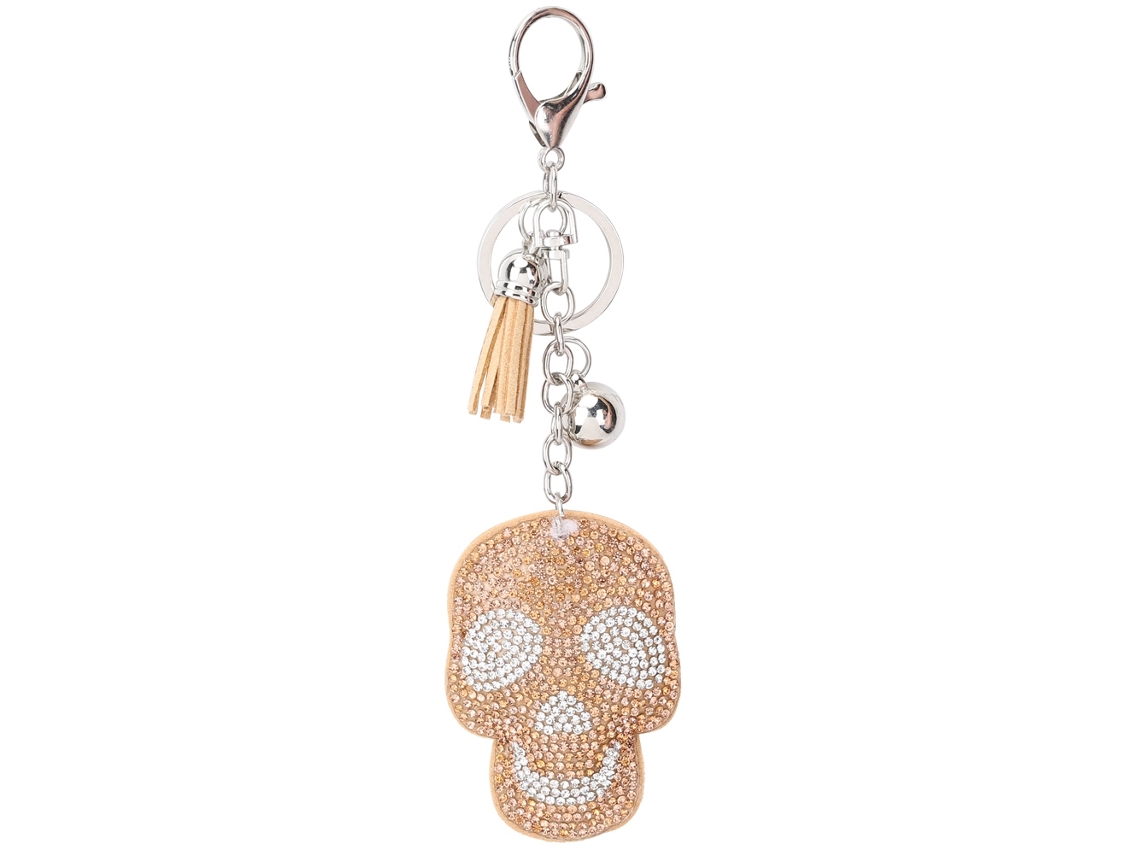 Laxiscreed Chaveiro Caveira Com Diamantes Para Mala E Decoração De Halloween E Natal