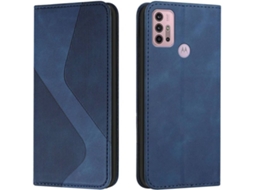 Capa Motorola Moto G10, G20, G30 HFS HOUSE Carteira Azul