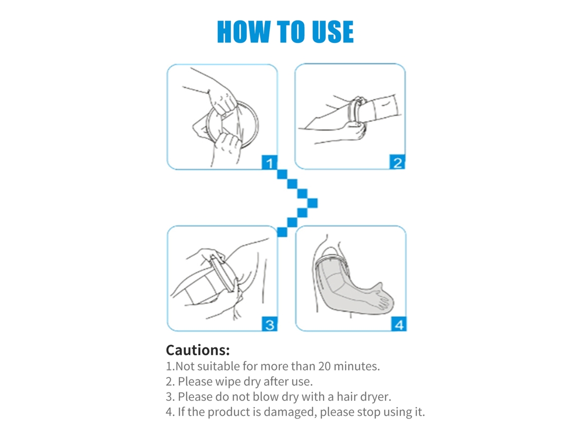Reusable Rainproof Foot Shower Cover Eoocoo