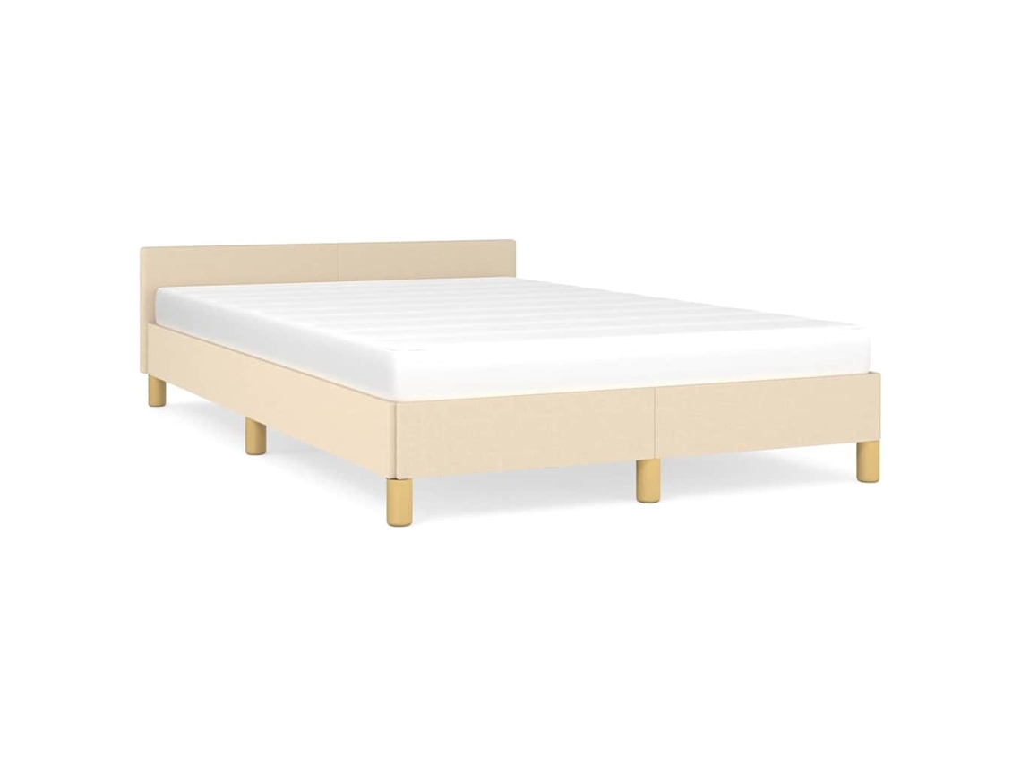Estrutura de Cama Tecido Cor Creme MAISON EXCLUSIVE (120x200 cm)