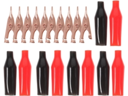 Magiclulu Conjunto de 10 Presilhas Jacaré em Cobre Puro, Presilhas Pequenas de Metal sem Dentes, Tamanho Compacto, para