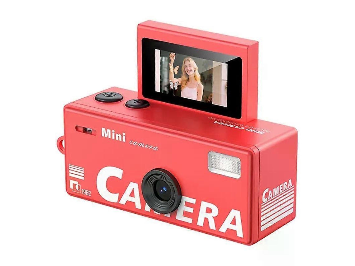 Mini Câmara Digital Com Ecrã Dobrável De 0,96 Polegadas E Chaveiro, Modelo Lk-030, Vermelha