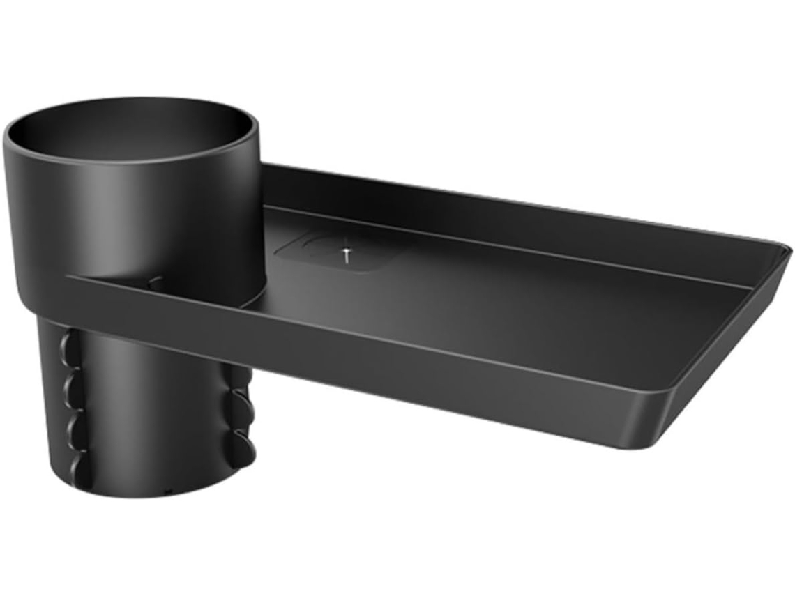 Organizador de assento de carro em ABS, multifuncional, preto, com porta-copos e provador de água.