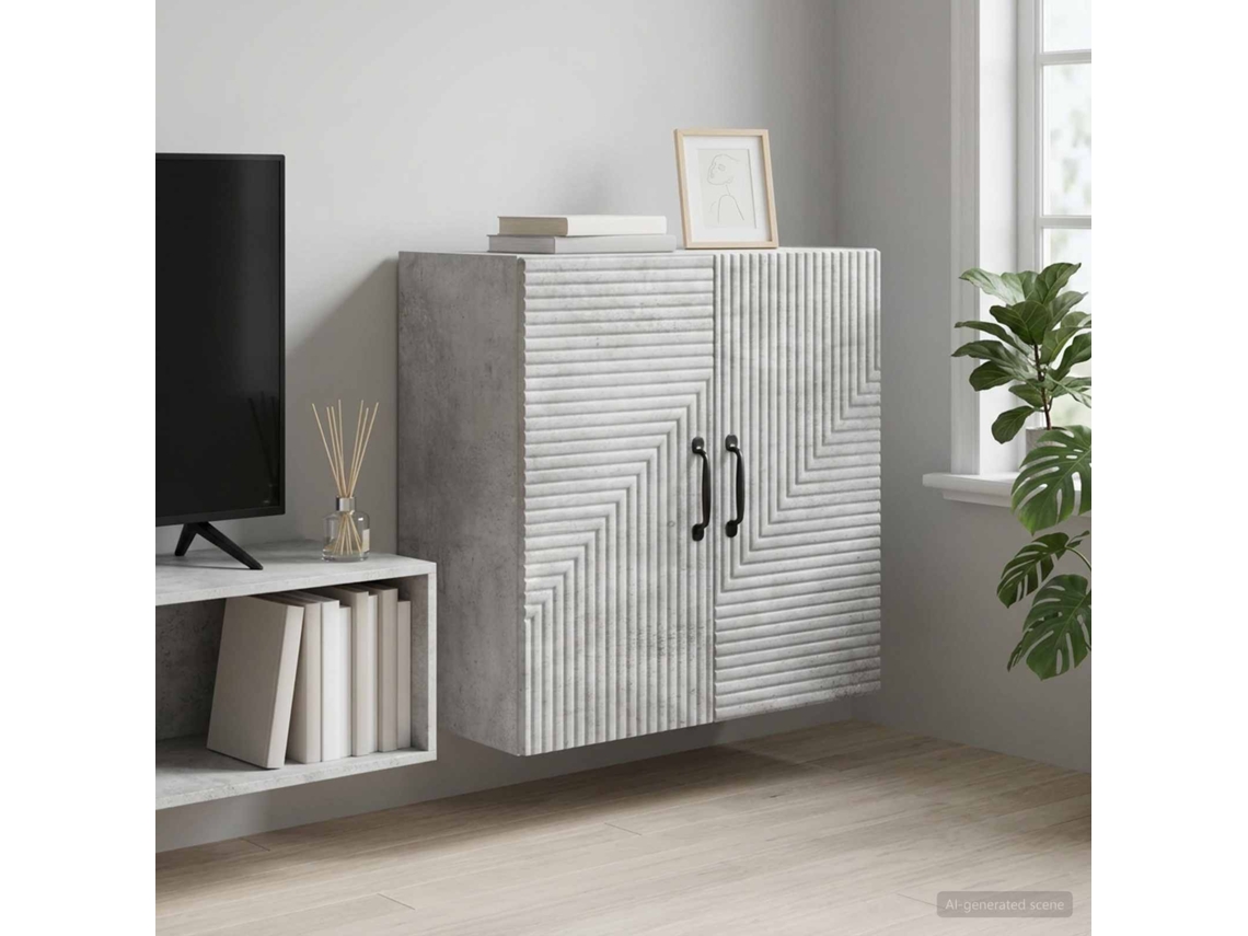 Vidaxl Armário De Parede Cinzento Cimento 59 X 31 X 60 Cm