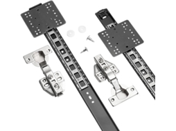 Kit De Ferragens Para Porta Correr Embutida Reforçada, Na Cor Preta, Com Dobradiça Pivotante Ferragens Para Portas De