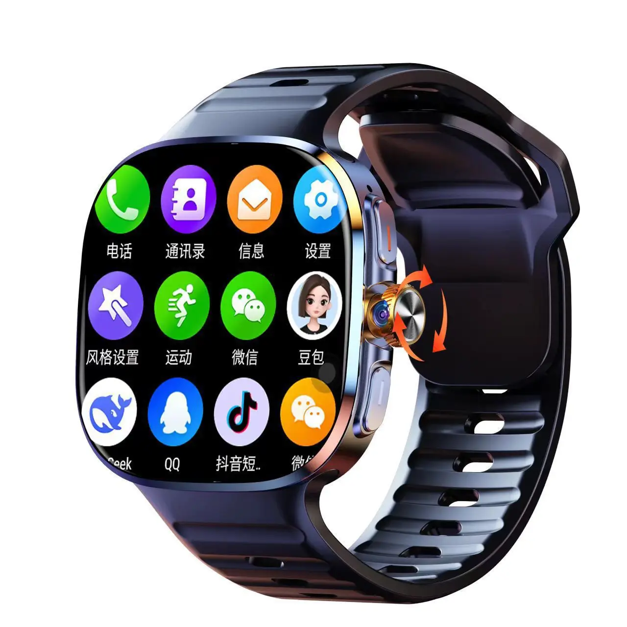 (preto) Smartwatch Masculino E Feminino