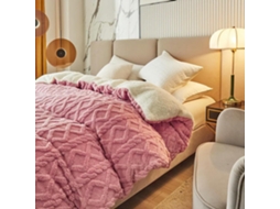 Manta de Inverno Dupla em Lã Quente e Espessa com Tecido Polar Ultramacio Ideal para Sofá Cama, Macio, Quente,