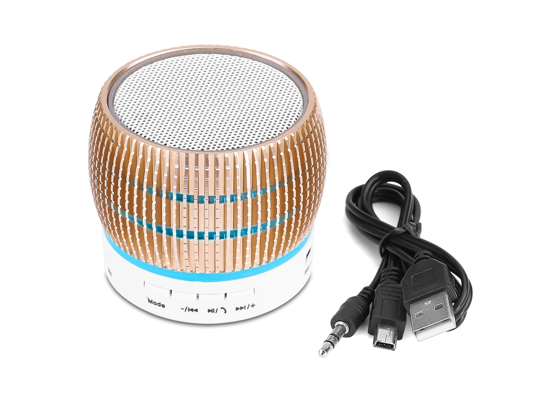 Caixa De Som Bluetooth Portátil Com Fm, Subwoofer E Microfone