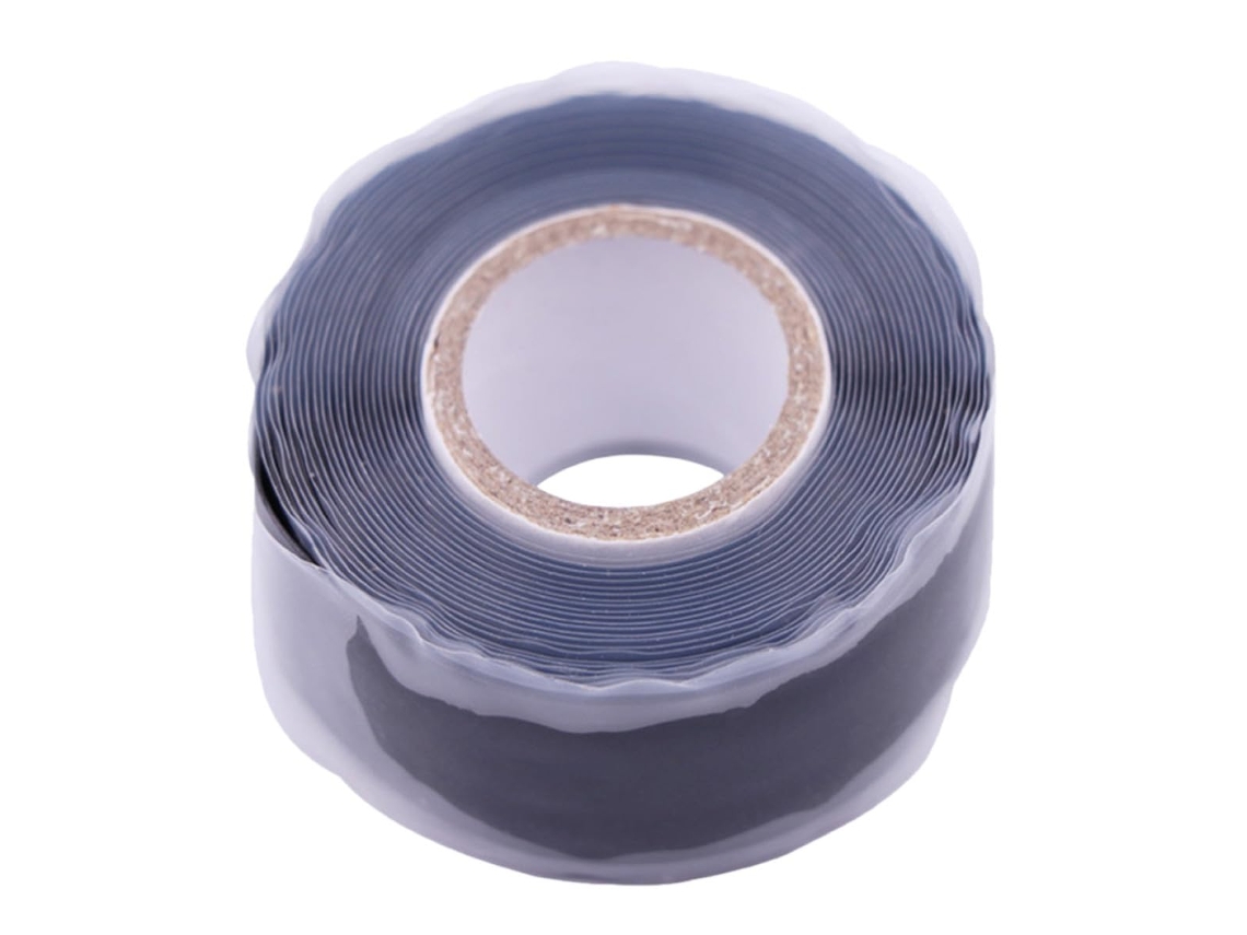 Fita Adesiva De Silicone Preta Para Enrolamento Cabos, Resistente Ao Calor E À Água, 1 Rolo De 5 Metros, Para Reparos De
