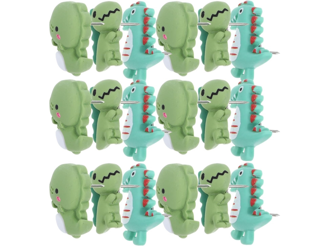 Veemoon Conjunto de 20 Tachinhas de Resina em Formato Dinossauro para Cortiça Quadros, Decoração de Mesa, Design