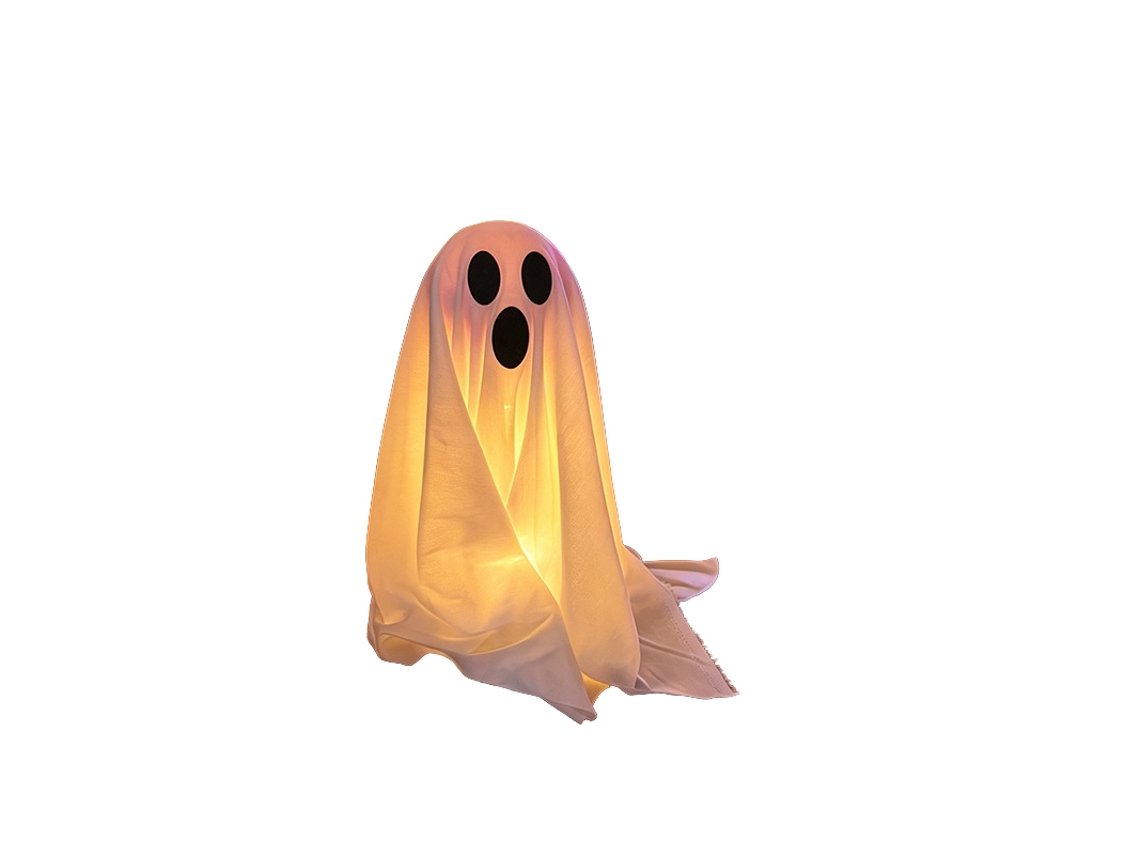 Laxiscreed Fantasma Luminoso Para Decoração De Halloween, 35cm - Fantasia E Ambientação De Festa