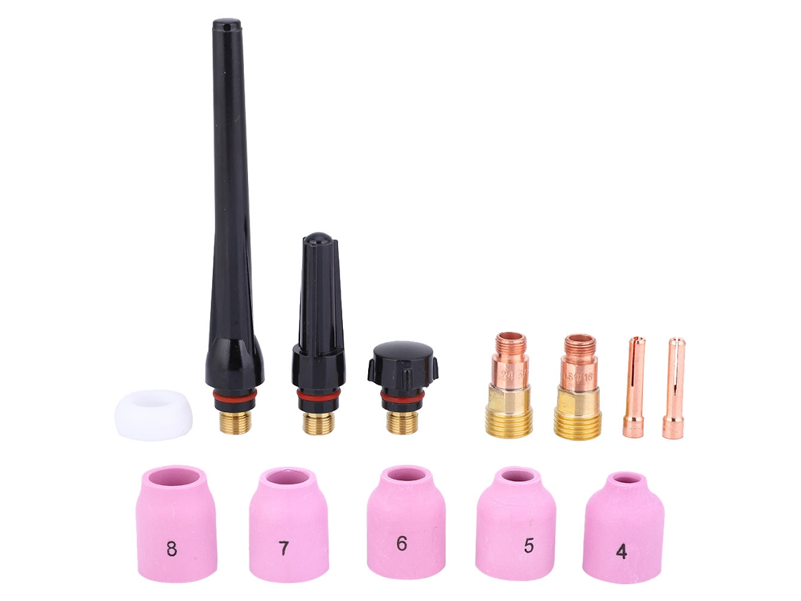 Kit De Lente De Gás Tig 13pcs 1/16-3/32in T23d Para Soplete Tig 17/18/26 Acessórios De Soldadura
