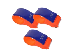 Dispensador De Fita Adesiva Para Embalagem, Pacote Com 3 Unidades, Ideal Supermercados, Formato Retangular 6cm, Solução Corte Emb