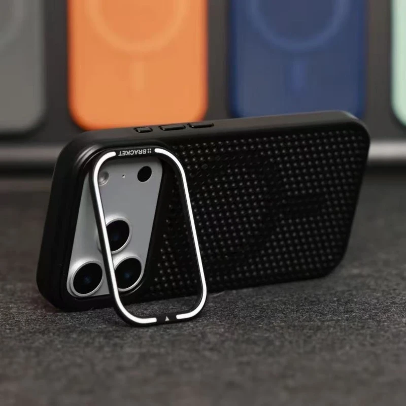 Capa Protetora Com Suporte Para Câmera E Dissipação De Calor (preta) Para Iphone 12 Pro Max, Com Carregamento Sem Fio.