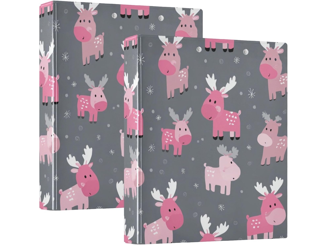 Pasta Escolar Anime Moose Girl 3, 8cm 1, 5 Polegadas, 3 Argolas Com Bolsos Internos, Pacote Com 1 2 Unidades, Capa Dura