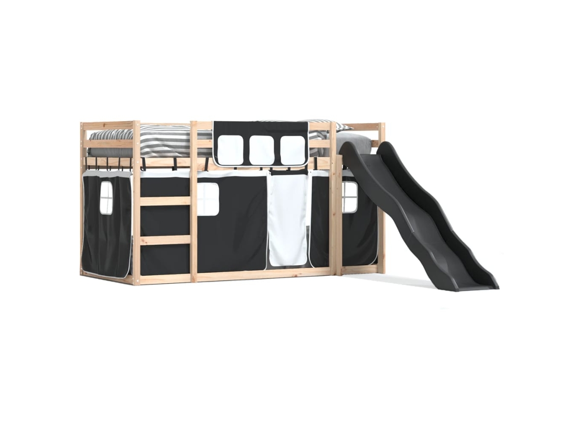 Bunk Bed, Bunk Beds Vidaxl Preto Madeira (80 X 200 Cm)
