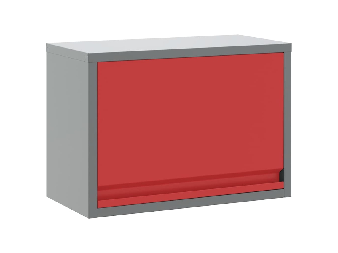 Conjunto 1 Armário De Ferramentas Vidaxl Vermelho Aço (50 X 25 X 35 Cm)