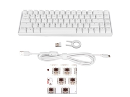 Aetheria teclado Mecânico 68 Teclas 3 Modos Sem Fio 2.4g Type C Rgb Switch Marrom para Windows Android